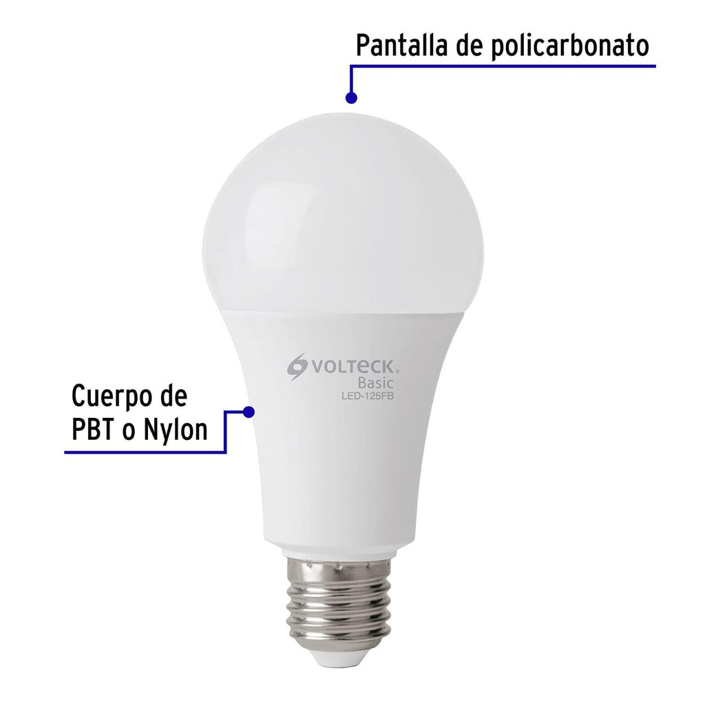 Lámpara de LED tipo bulbo A22 16 W, luz de día, caja, Basic - Mundo Tool 