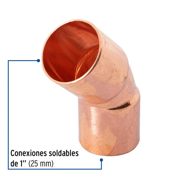 Codo 45° De Cobre De 1' Foset - Mundo Tool 