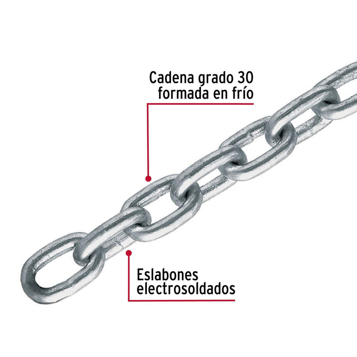 Cadena galvanizada de 3/16" Fiero - Mundo Tool 