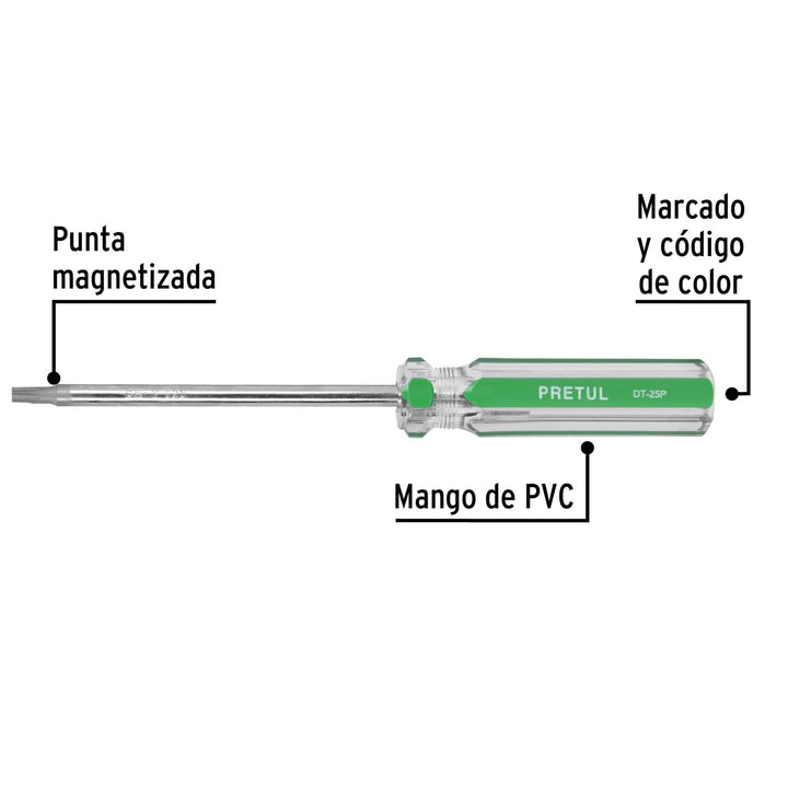 Desarmador punta Torx T 25 mango de PVC, Pretul - Mundo Tool 