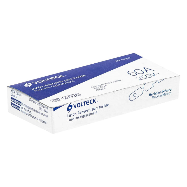 Repuesto para fusible (listón) de 60 a, Volteck, 50 pzas - Mundo Tool 