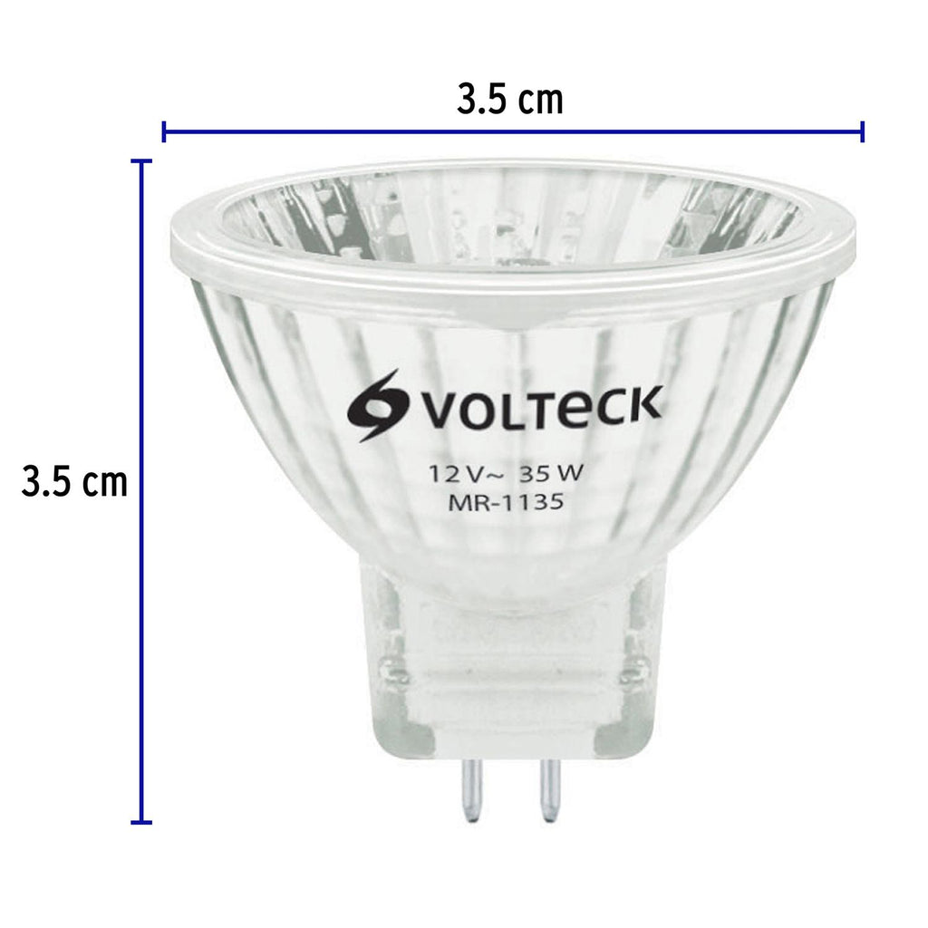 Lámpara de halógeno 35 W tipo MR11 en caja, Volteck - Mundo Tool 