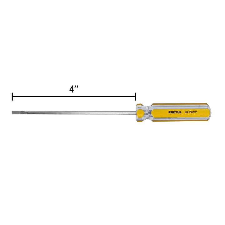 Desarmador cabinet 1/8 x 4" mango PVC Pretul - Mundo Tool 