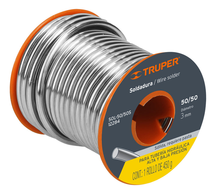 Soldadura 50/50 Sólida Para Tubería Hidráulic Truper - Mundo Tool 
