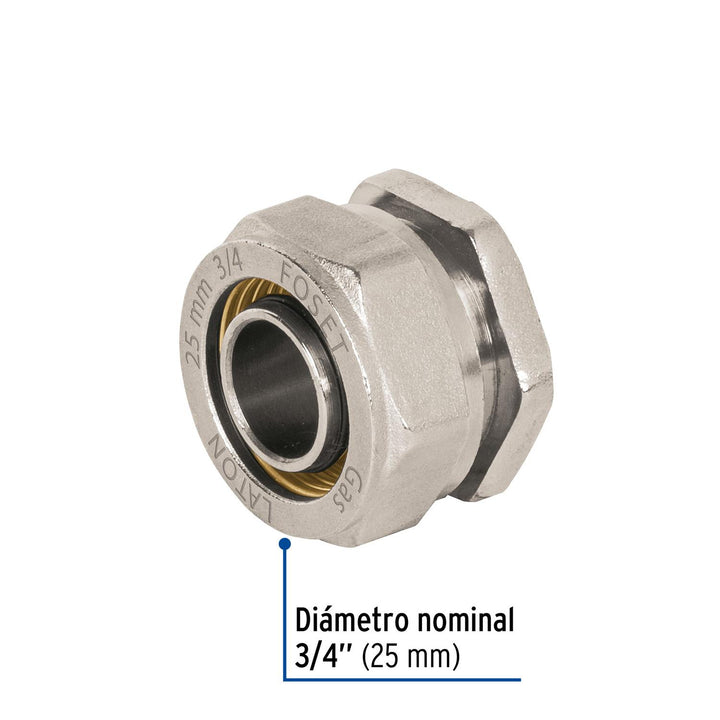 Tapón para PE-AL-PE, 3/4', Foset - Mundo Tool 