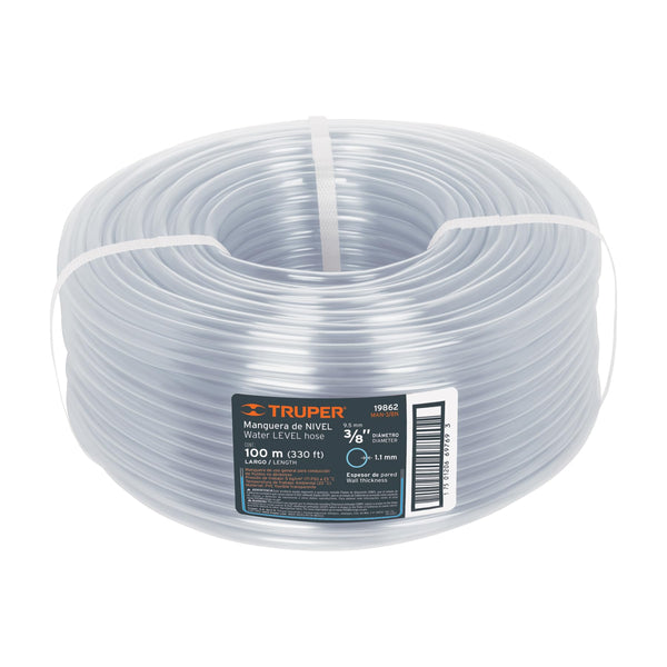 Truper MAN-3/8N, Manguera de nivel rollo de 100m 3/8″ - Mundo Tool 
