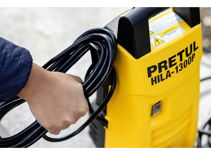 Hidrolavadora Eléctrica Pretul Hila-1300p 26014 Amarilla/negro De 1200w Con 1300psi De Presión Máxima 127v - 60hz - Mundo Tool 