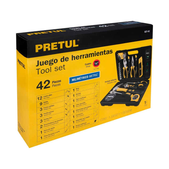 Juego de Herramientas 42 Piezas Comfort Grip Pretul - Mundo Tool 