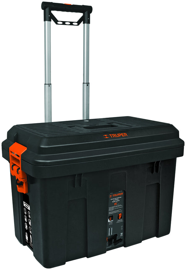 Truper CHP-25R, Caja para herramienta 25″, con ruedas y mango telescópico - Mundo Tool 
