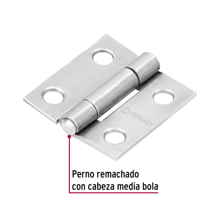 Bisagra Rectangular 1' Acero Pulido Hermex - Mundo Tool 