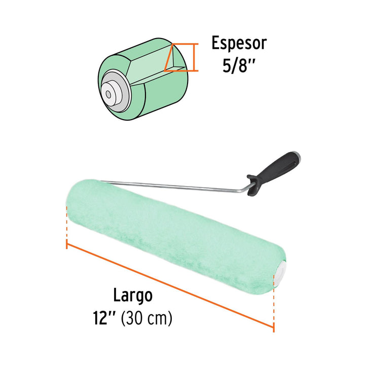 Rodillo Para Pintar Felpa 12 X 5/8' Lisa Truper - Mundo Tool 