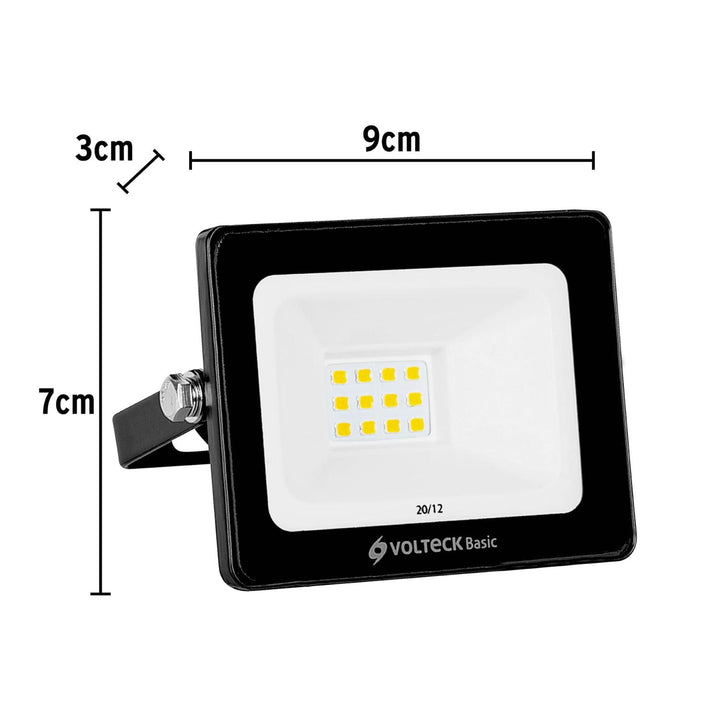 Reflector ultra delgado LED, 10 W, luz cálida,Volteck Basic - Mundo Tool 