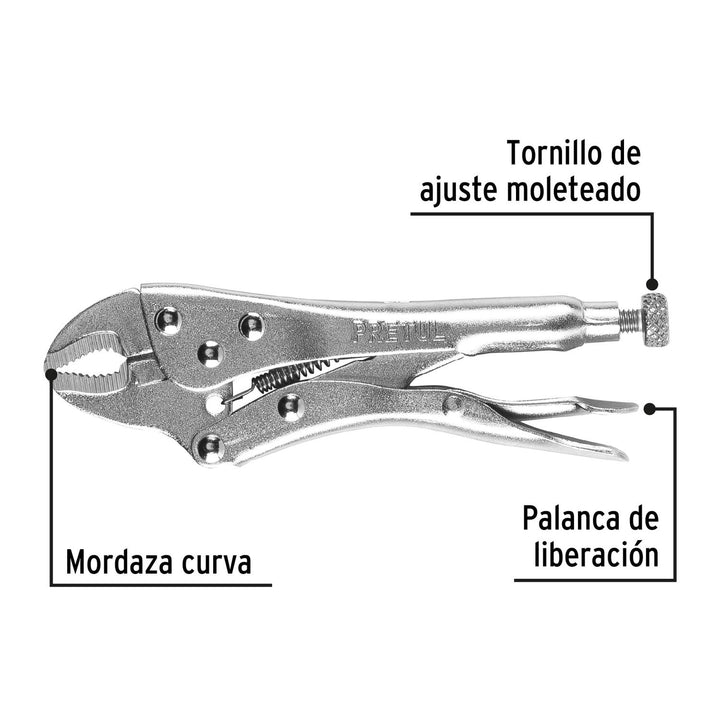 Pinza De Presión 5' Mordaza Curva Pretul - Mundo Tool 