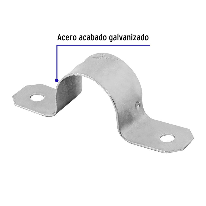 Abrazadera Tubo Tipo Omega 3/4' 10pzas Volteck - Mundo Tool 