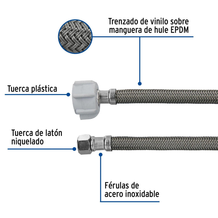 Manguera para WC 50cm Vinilo Foset - Mundo Tool 