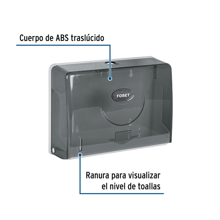 Dispensador junior p/toallas de papel, humo, Basic - Mundo Tool 