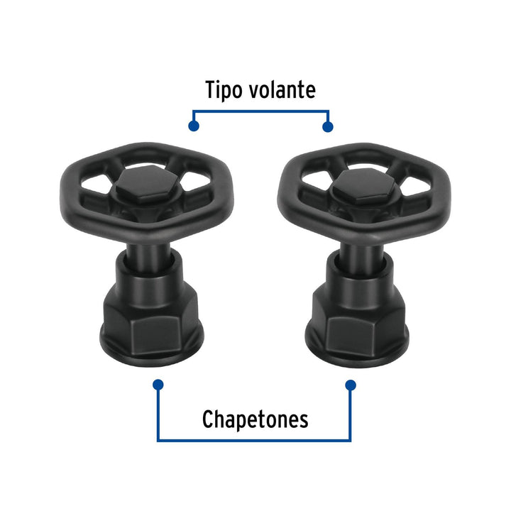 Juego de 2 manerales para mezcladora, volante, negro, Tubig - Mundo Tool 