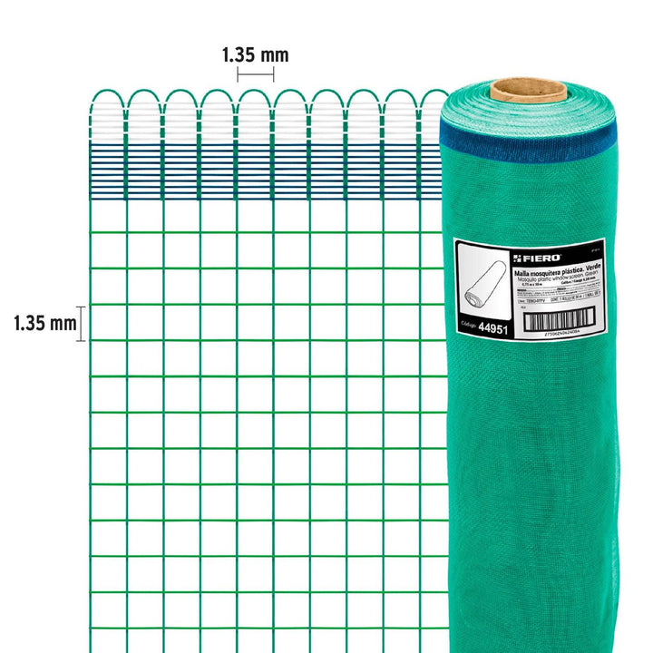 Malla Mosquitera Plástica 075 X 30 M Verde Fiero - Mundo Tool 