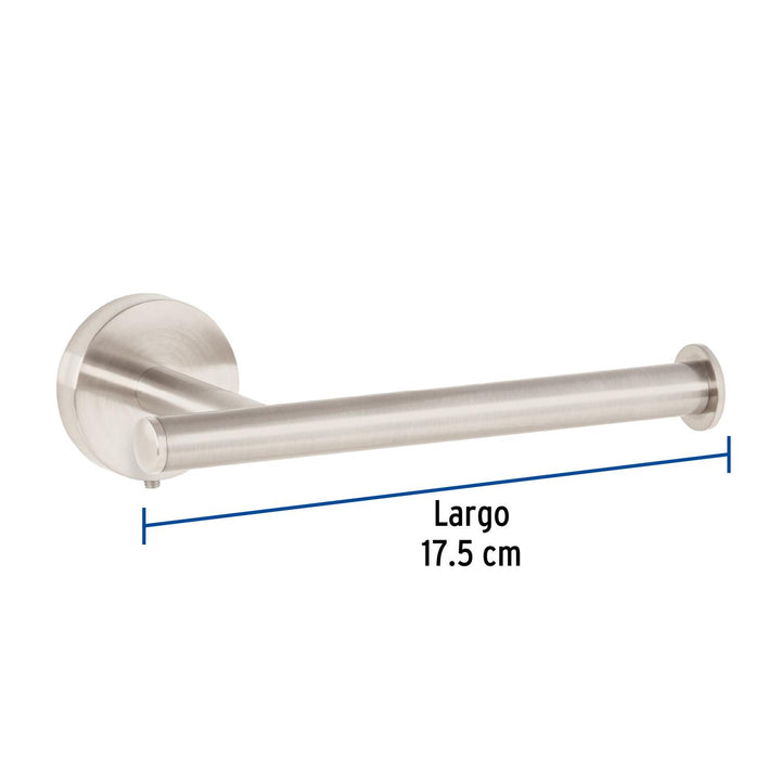Portarrollo metálico acabado satín, Foset Túbig - Mundo Tool 