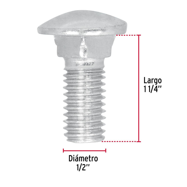 Tornillo Tipo Coche 1/2x1-1/4' 40pzs Fiero - Mundo Tool 