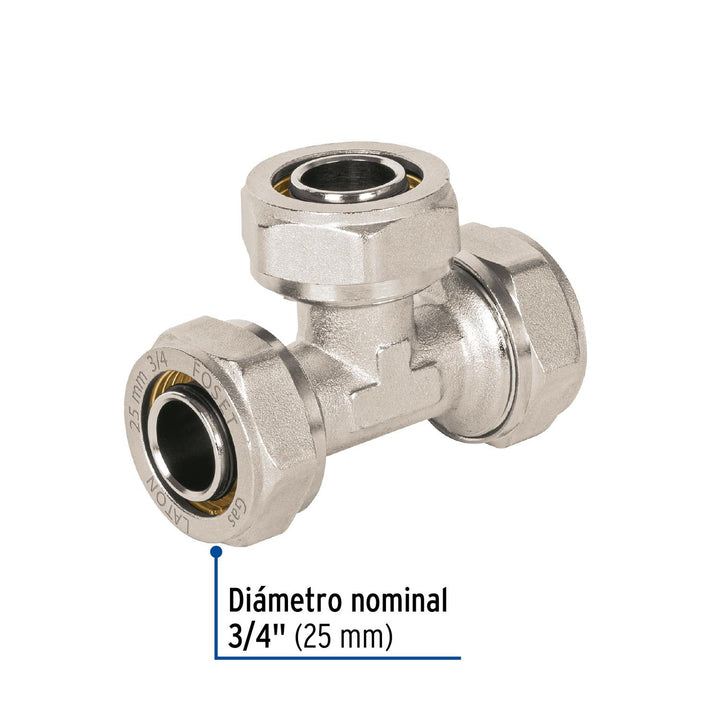 Tee para PEALPE, 3/4', Foset - Mundo Tool 