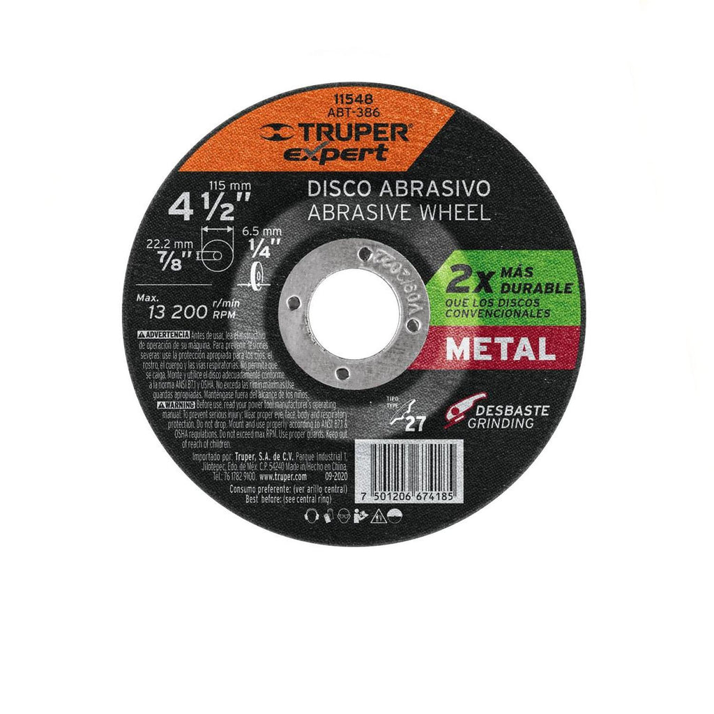 Disco Corte Metal Tipo42 - Mundo Tool 