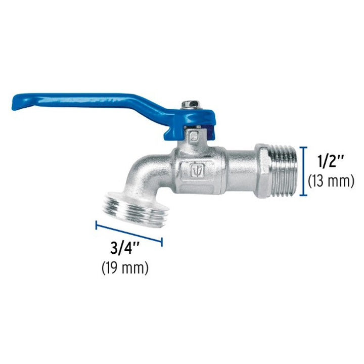 Llave esfera latón 1/2" 115 g s/adap - Mundo Tool 