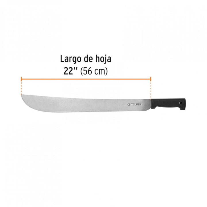 Machete Estándar 22' Cacha Negra Truper - Mundo Tool 