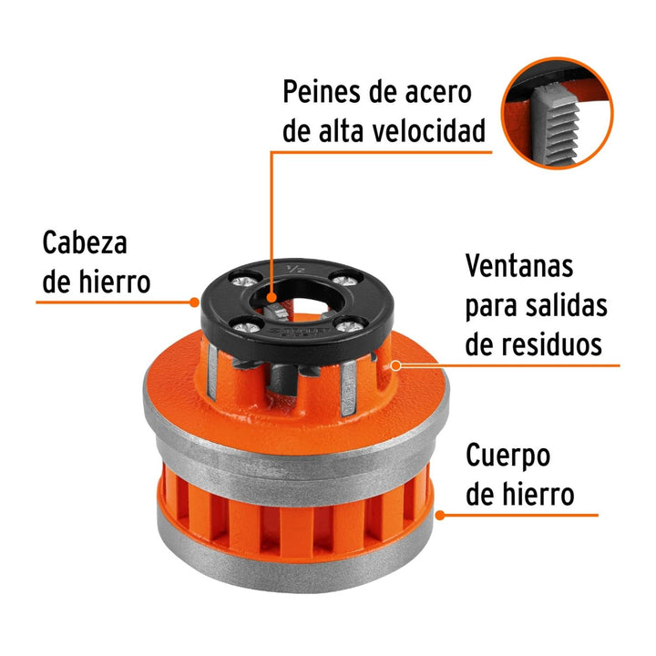 Dado para tarrajas, 1/2', Truper Expert Expert - Mundo Tool 