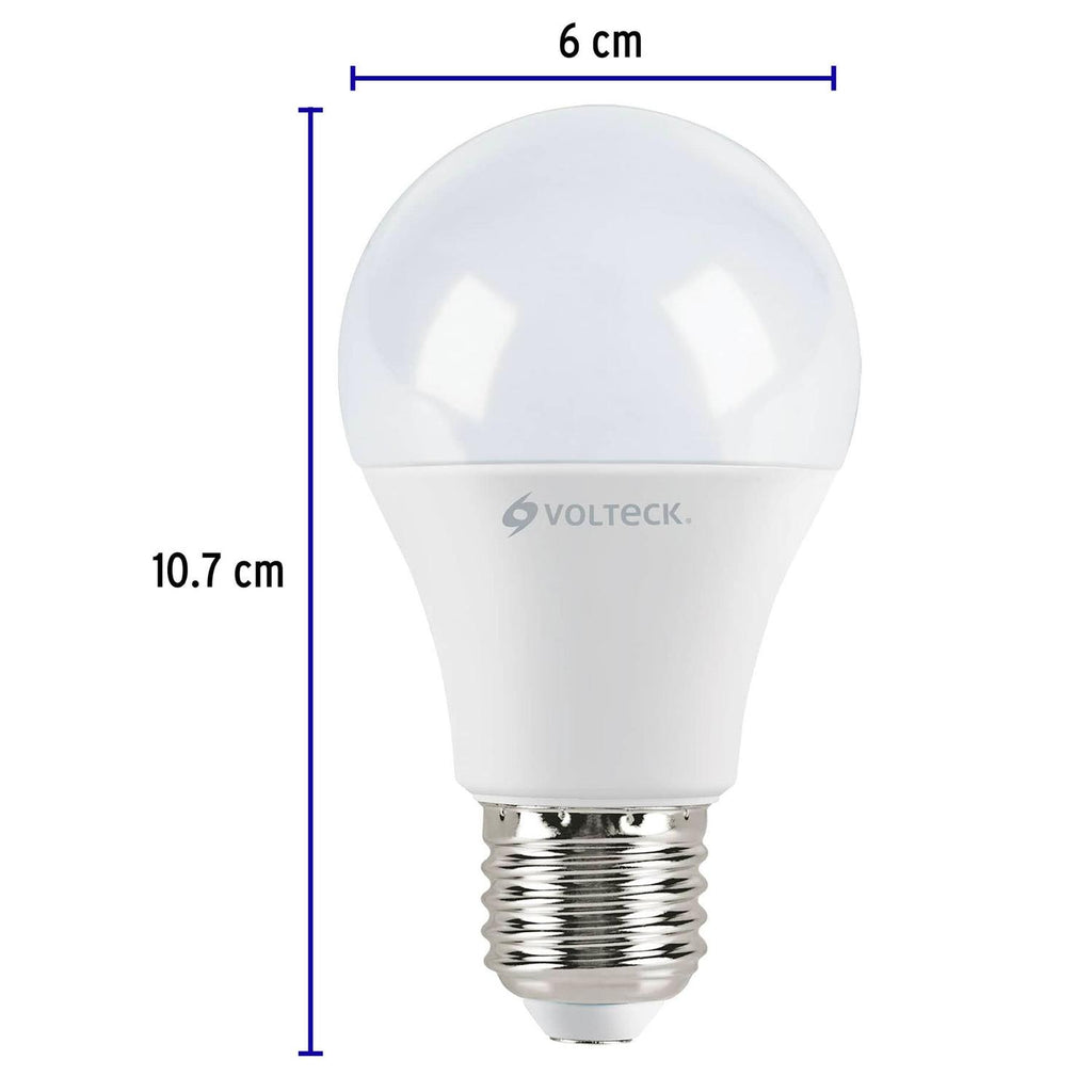 Pack de 4 lámparas de LED A19 9 W luz de día, caja, Volteck - Mundo Tool 