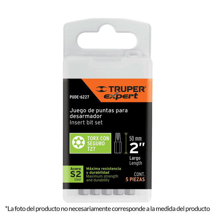 Puntas para desarmador Torx seg T30, 2', 5 piezas Truper - Mundo Tool 