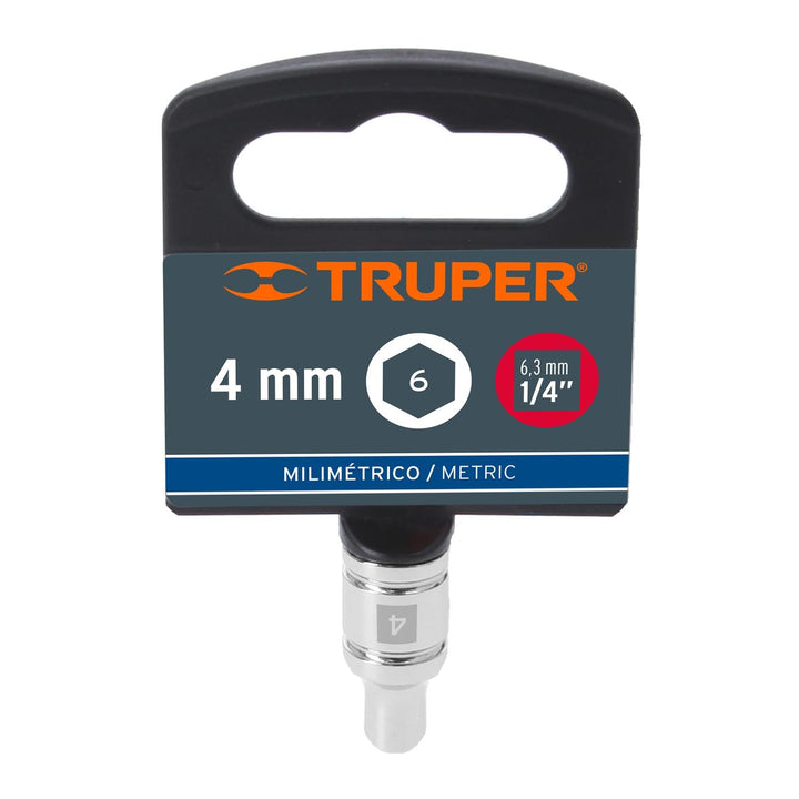 Dado de 4mm cuadro 1/4" Truper - Mundo Tool 