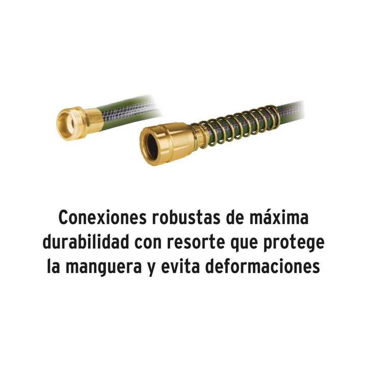 Manguera 3/4" anti-torceduras 6 capas 30m conexiones d/metal - Mundo Tool 