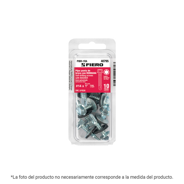 Blíster con 12 pijas 3/4' hexagonal punta broca con rondana - Mundo Tool 