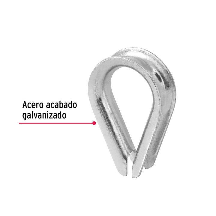 Guardacabo galvanizado 1/2' Fiero - Mundo Tool 