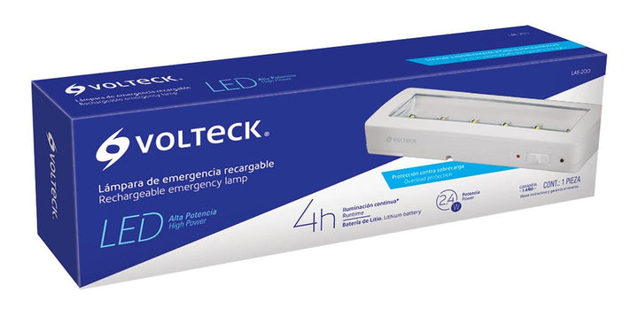 Lámpara De Emergencia 200 Lúmenes 6 Leds Volteck - Mundo Tool 