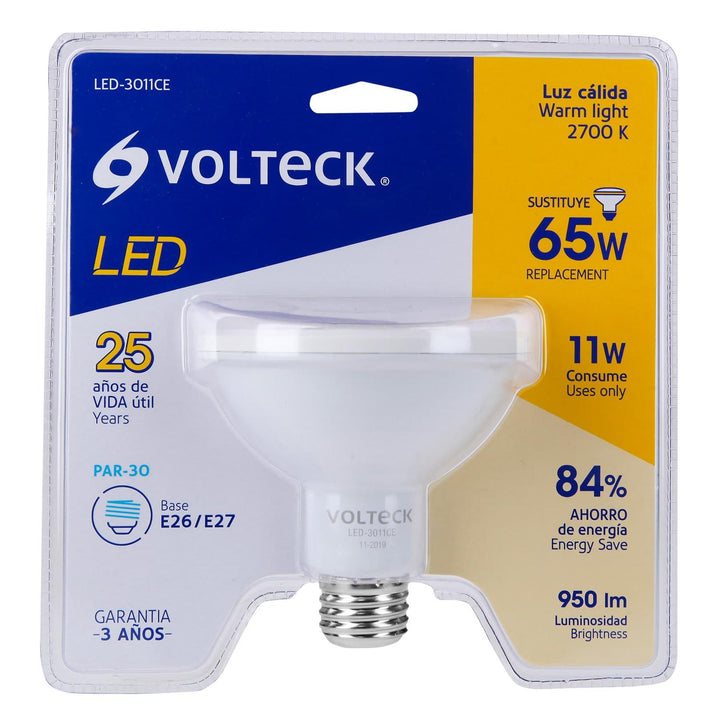 Lámpara De Led Par 30 11 W Luz Cálida Volteck - Mundo Tool 