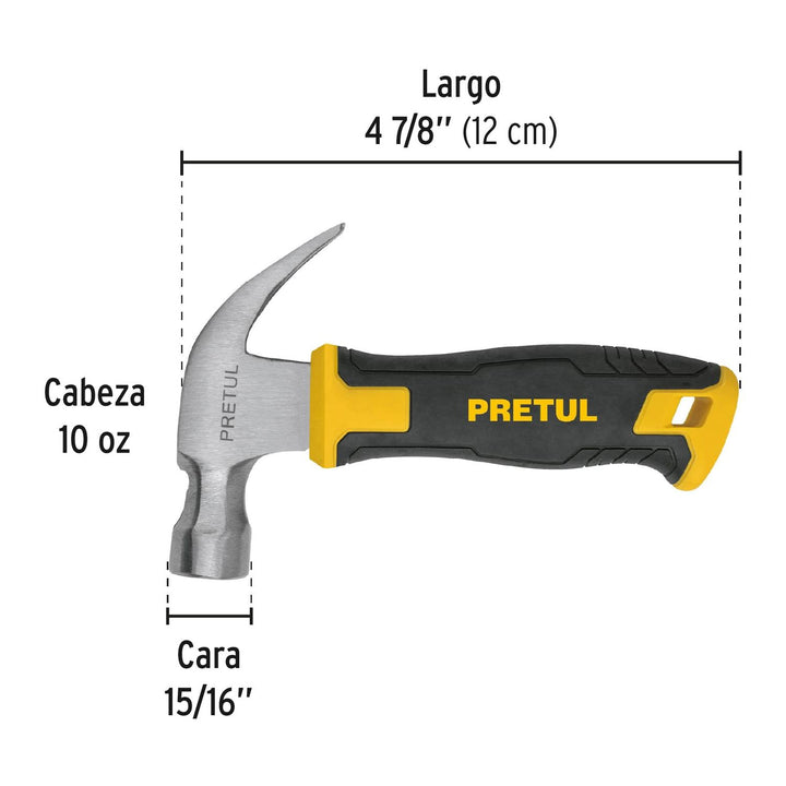 Martillo 10 Oz Mango Comfort Grip Pretul - Mundo Tool 