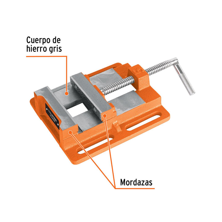 Prensa morsa plana 125 mm, Truper - Mundo Tool 