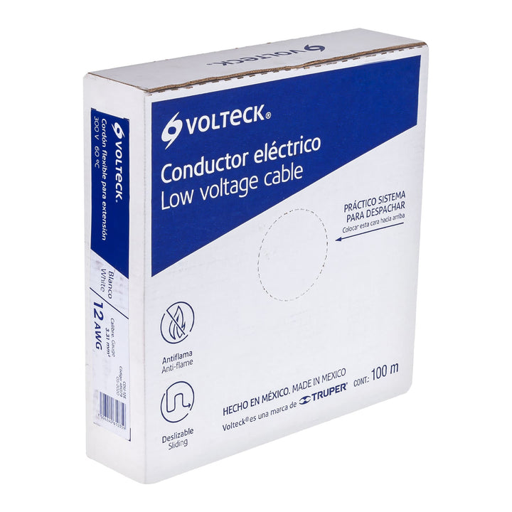 Rollo de 100 m cordón dúplex 12 AWG, Volteck - Mundo Tool 