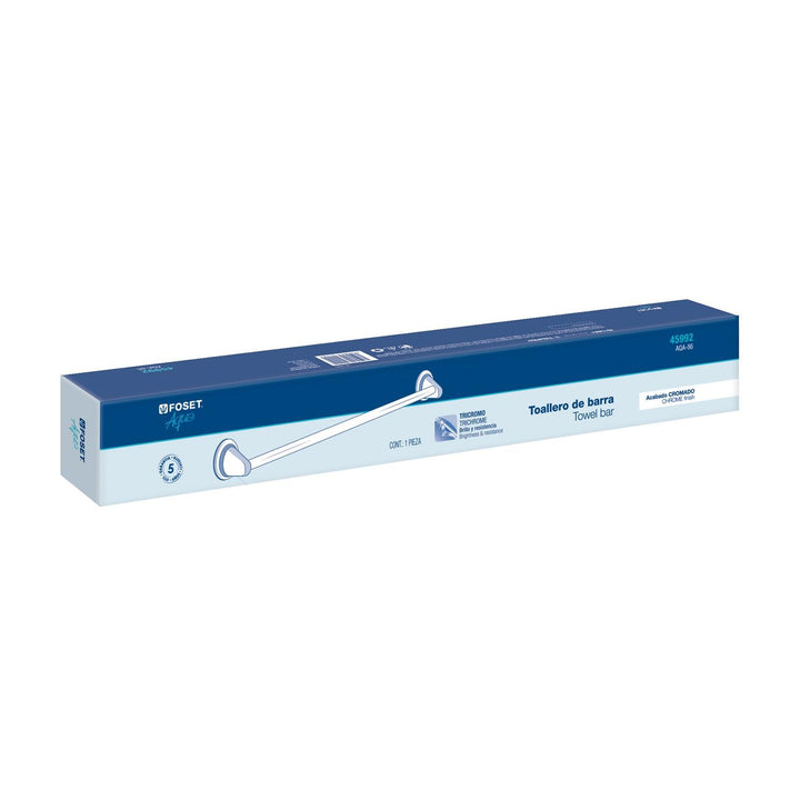 Toallero de barra metálico acabado cromo, Foset Aqua - Mundo Tool 