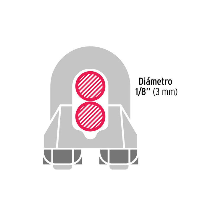 Nudo Para Cable De 1/8' Tarjeta Con 2 Pzas Fiero - Mundo Tool 