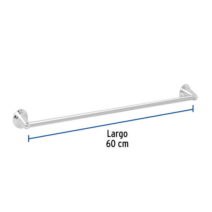 Toallero de barra metálico acabado cromo, Foset Aqua - Mundo Tool 