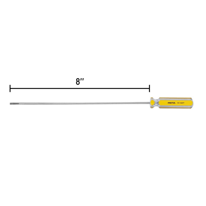 Desarmador cabinet 1/8 x 8" mango PVC Pretul - Mundo Tool 