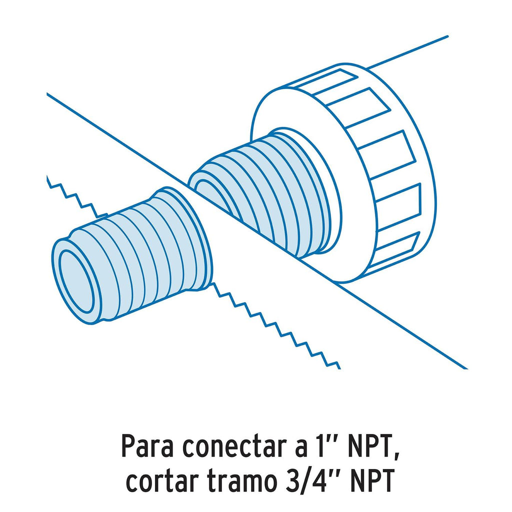 Multiconector polipropileno para tinaco, con válvula, Foset - Mundo Tool 