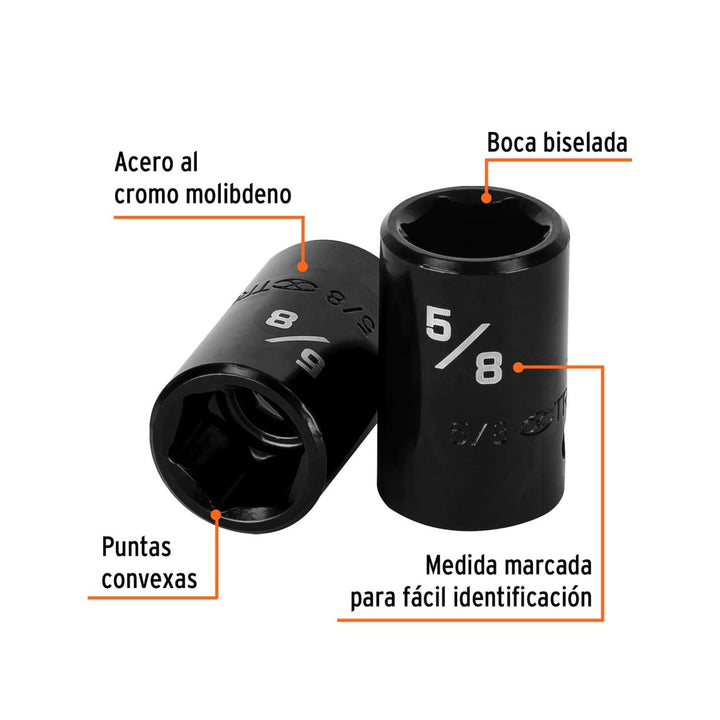 Dado de impacto 5/8" cuadro 1/2" Truper - Mundo Tool 