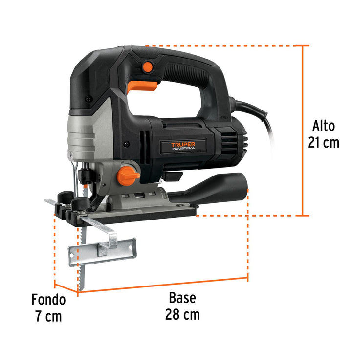 Sierra caladora 750 W 5.9 A velocidad variable, industrial - Mundo Tool 