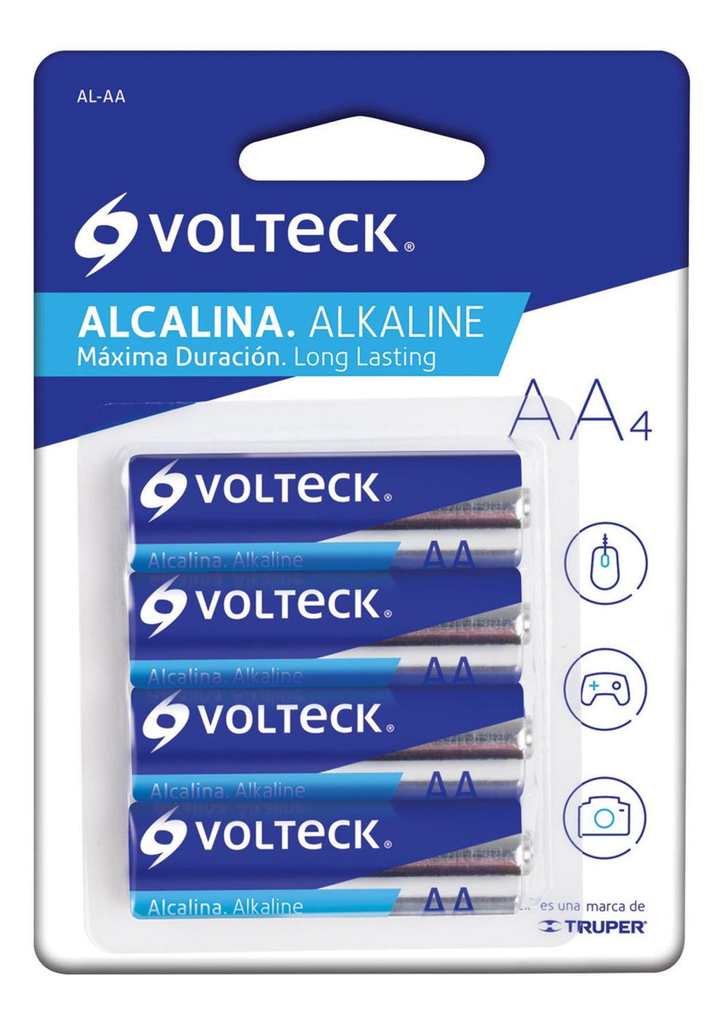 Pila Alcalina VOLTECK, Tamaño D, Voltaje 1.5 V, 2 Piezas, TRUPER