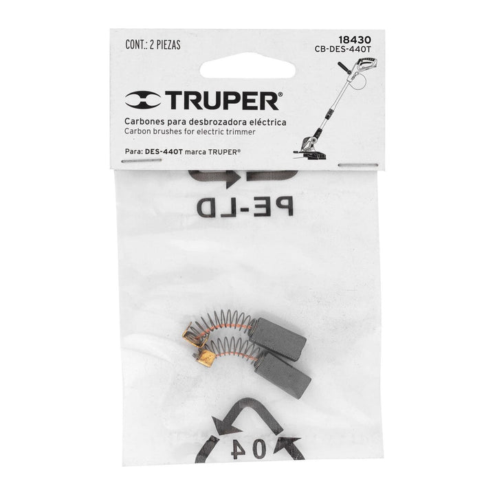 Bolsa con 2 carbones de repuesto para DES-440T, TRUPER - Mundo Tool 