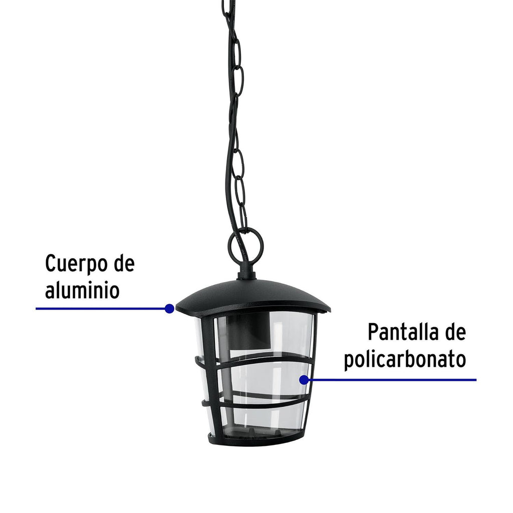 Arbotante Farol Colgante Lámpara No Incluida Volteck - Mundo Tool 